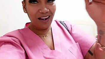 Thick Latina Ebony Masturbates Her Big Ass And Clit At Work With Piercing