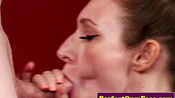 Watch this tattooed british beauty suck cock POV?