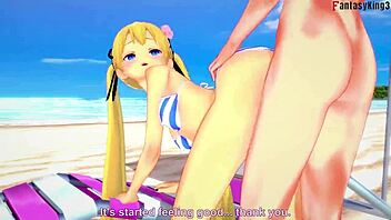 Marie Rose in bikini sex on beach fantasy