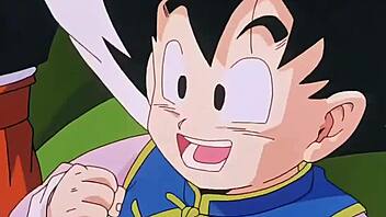 In Dragon Ball Z, Bulma and Gohan encounter a monster in this hentai scene