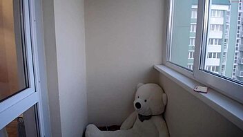 cute tanya shows her small tits on webcam outdoors 😍