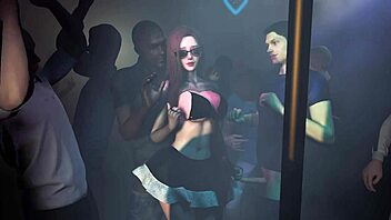 Wife Gets Fucked By Big Cock In Public Club 3D Animation.