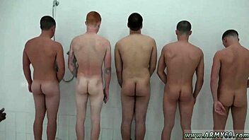 Is This Naked Gay Soldier Ready For Hazing In The Shower With His Penis Exposed?