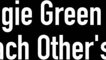 Wet babes Jenna Foxxx and Ryan Riesling share cock.