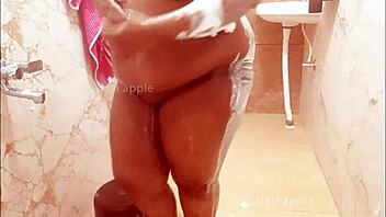 bengali wife enjoying a relaxing bath at home