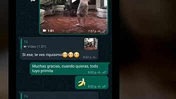 whatsapp chat with my cousin gets steamy and leads to my room