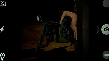 Anime girl faces monster cock in nightmare sex scene with big tits and ass