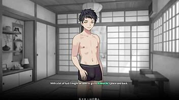 Missionary and doggy style sex in a hentai game