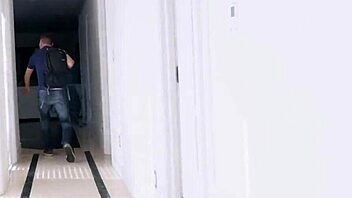 Hot ginger girl with great ass and small boobs in action