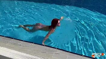 Redhead hard fucking and deep blowjob - cum in mouth