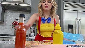 Horny old dude tests his new lifelike sexrobot for her first wild ride