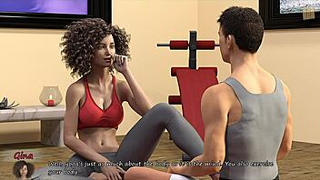 gorgeous gina touches pussy through yoga pants in big city