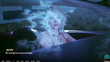 3D computer generated porn game with a blonde beauty named Jenny