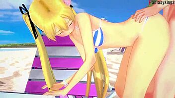 Marie Rose in bikini sex on beach fantasy