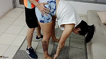 My personal trainer fucks me hard at my apartment.