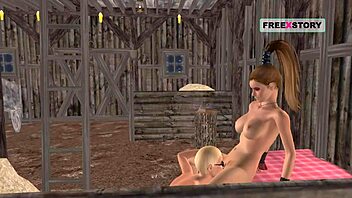 Animated 3D Lesbian Girls Licking Pussy In Hentai Cartoon Scene