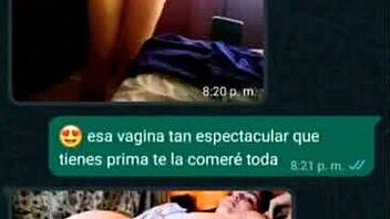 whatsapp chat with my cousin gets steamy and leads to my room