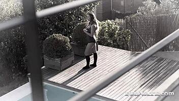 Hot brunette takes anal from boss in private com scene