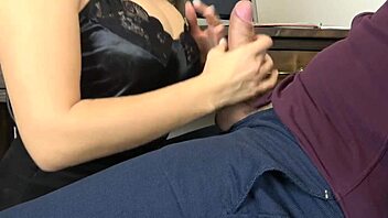 Blonde in stockings gets pounded after work! Wow!