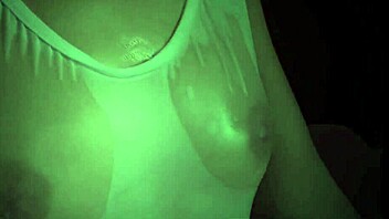 Petite redhead Ava Parker in sensual wet T-shirt contest