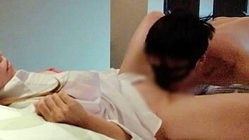 big-breasted asian beauty in red lingerie fingered and licked till massive climax 😍