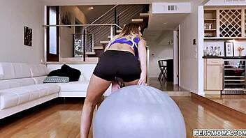 Brooklyn Chase Deep Throats Stepson's Tender Juicy Cock