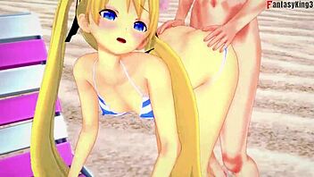 Marie Rose in bikini sex on beach fantasy