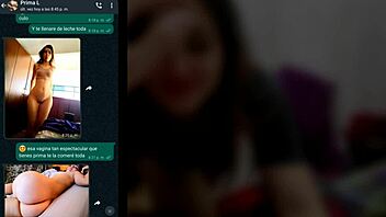 whatsapp chat with my cousin gets steamy and leads to my room