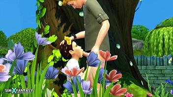 i have hot sex in nature with my beloved, bent over in doggystyle 3d animation