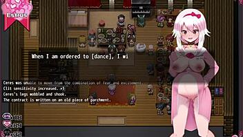 pregnant witch says, 'cum inside me, everyone!' bad ending.