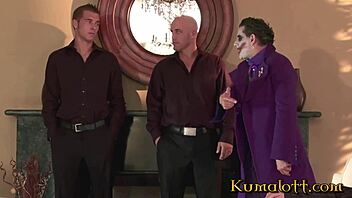 Blonde, redhead, and brunette teens in hardcore orgy action