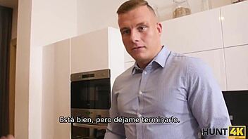 hunt4k strict suit and sexy lingerie in action. she shows off her skills.