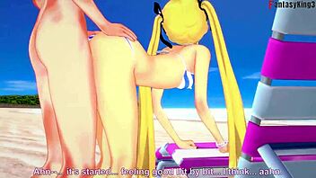 Marie Rose in bikini sex on beach fantasy