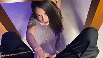 I put the bitch collar on Medusa and slammed her hard with Chris Diamond. Total domination!