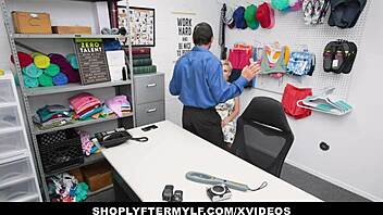 blonde milf gets anal at shop 😈