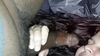 wow, she deepthroats that huge black cock