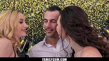 Hot stepdaughters banged by stepdaddy