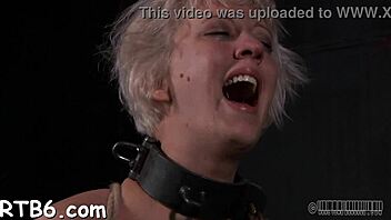 Want to see rough bondage with fucking machine? Femdom dominates maledom in sadomasochism, blowjob and oral fucking.