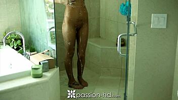 i shave a big tits brunette on passion-hd