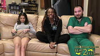 Aria Nicole and Giggles indulge in foot fetish fun