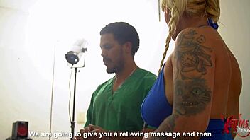 Blonde Kerly Fucks Huge Black Masseur