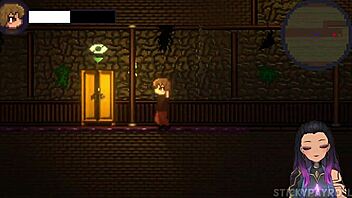 in drain mansion, the succubus dominates the hell out of me in this hentai sex game, part 3, it's so intense!