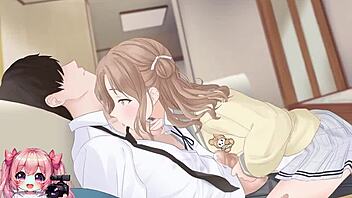 Hot Coed Rides Cock While Stroking For Cumshot