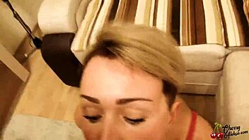 hot woman sucks boss's big dick then gets ass fucked