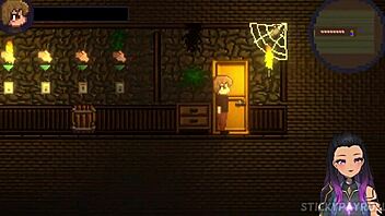 in drain mansion, the succubus dominates the hell out of me in this hentai sex game, part 3, it's so intense!