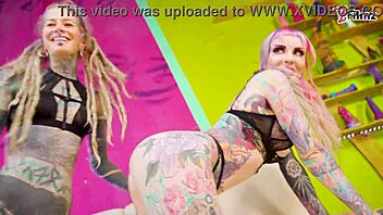 Anal Queen Anuskatzz Rides Big Dick with Tattooed Slut! Wow! 😍