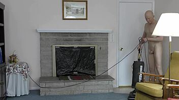 Horny Gay Nudist Cleaning Naked