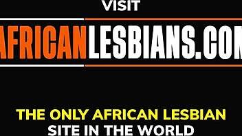 African Lesbian Girlfriends Share Hot Kisses and Pussy Play