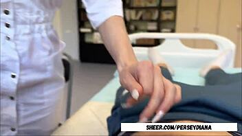 nurse in sexy lingerie heals with wet pussy and rough table sex