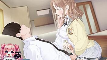 Hot Coed Rides Cock While Stroking For Cumshot